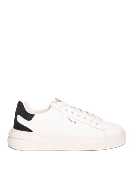 sneaker elbina bianco/nero GUESS | FLJELB LEA12ELBINA-WHBLK